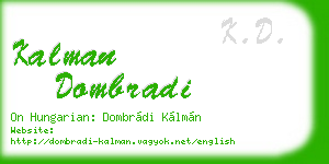 kalman dombradi business card