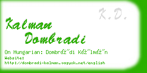 kalman dombradi business card